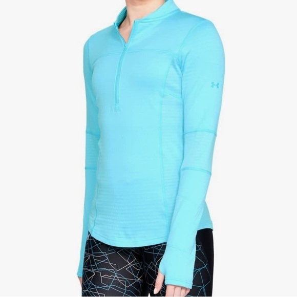 Under Armour Cold Gear Morning Mile 1/4 Zip Fitted Top Size Medium - Picture 2 of 12